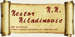 Nestor Miladinović vizit kartica